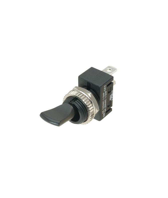 2p SPST On-of 8a Pnl Mnt Toggle Black