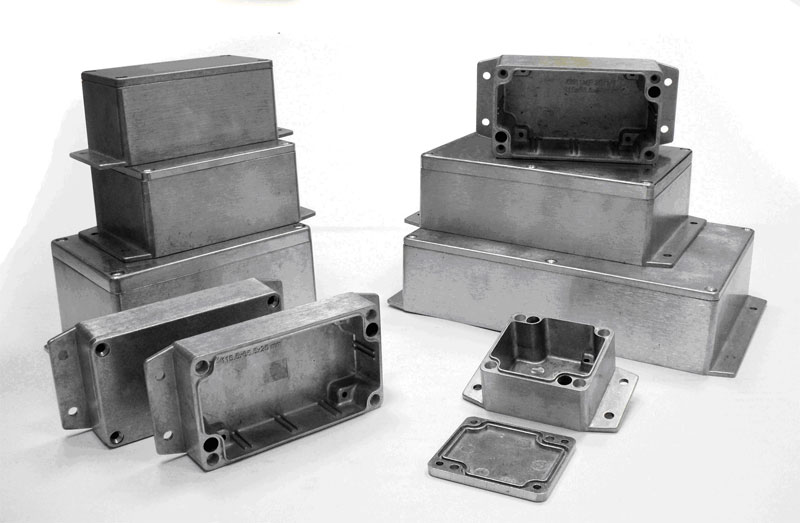 Sealed Die-Cast Aluminium Enclosures With Flange In The Base