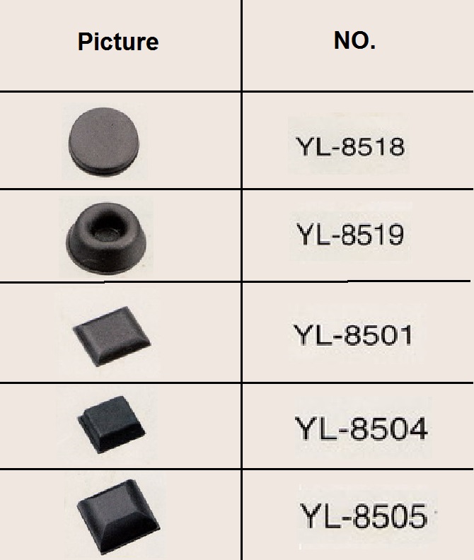 Self Adhesive Black Feet