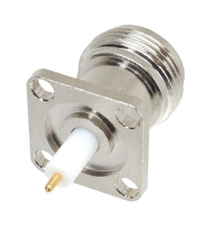 N Female Panel Receptacle Connector