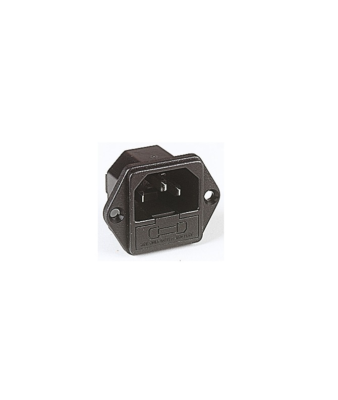 Fused IEC Chassis Plug 6.3mm Fast-on