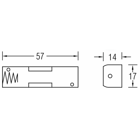 1 X AA PCB Battery Holder