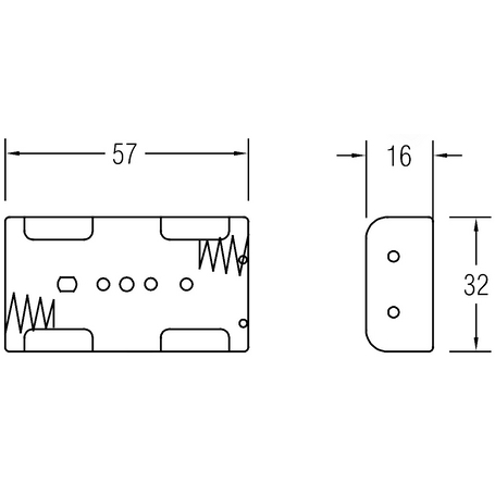 2 X AA PCB Battery Holder