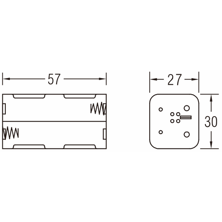 4 X AA Short Battery Holder