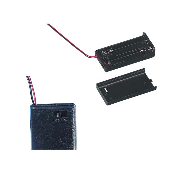 2 X AA Box Battery Holder with Switch