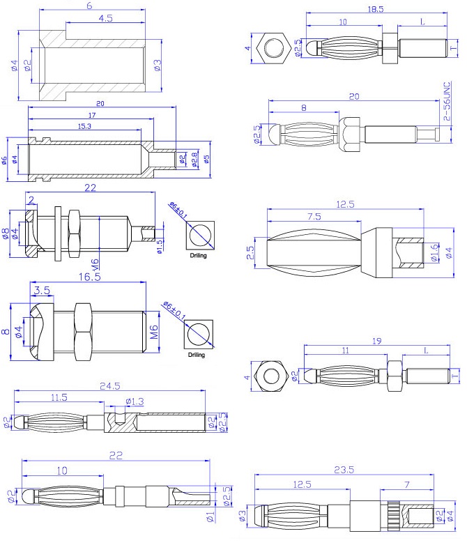 Uninsulated Banana plug & Socket
