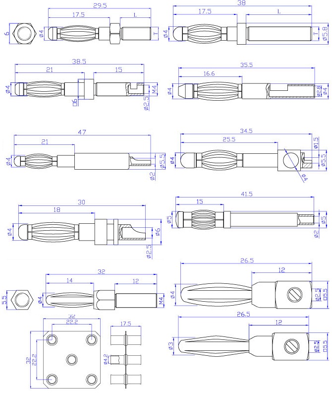 Uninsulated Banana plug & Socket